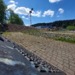 Erweiterungsbau Raumfahrtausstellung - Kranaufstellung ist erfolgt