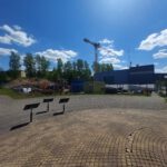 Erweiterungsbau Raumfahrtausstellung - Kranaufstellung ist erfolgt