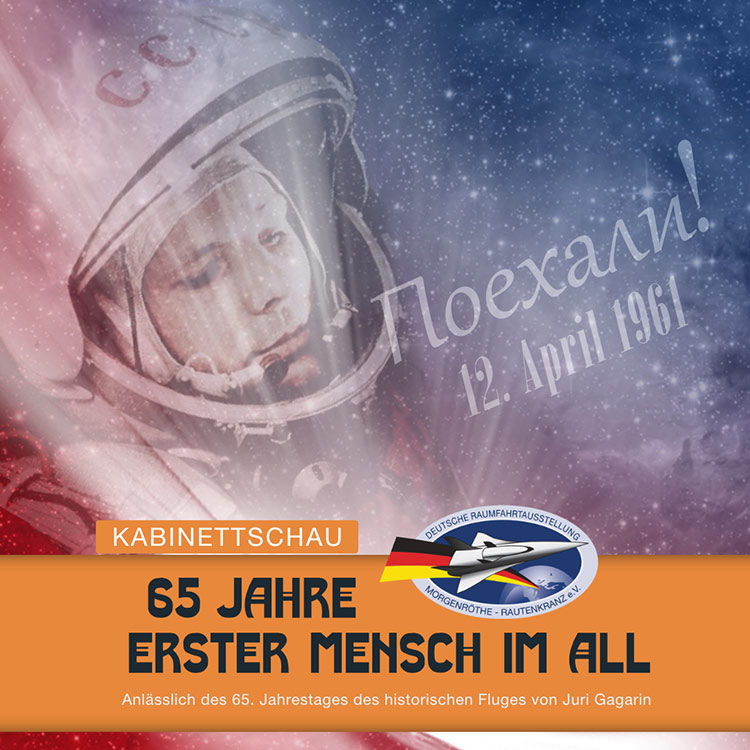 Kolage: Juriy Gagarin 65 Jubileum Erster Mensch im All