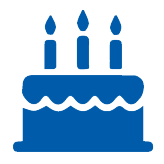 icon Torte mit Kerzen
